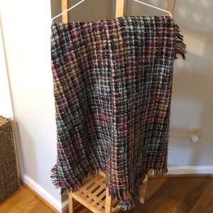 Multi-colored blanket scarf